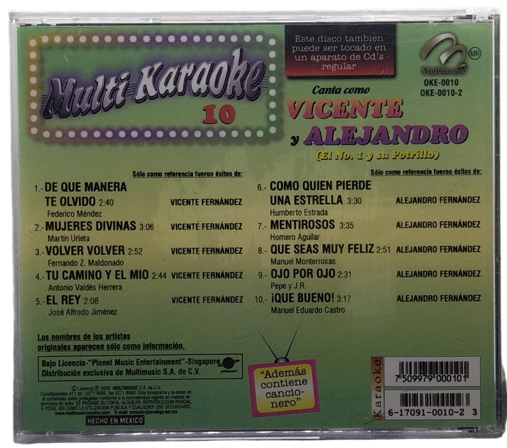Multi Karaoke - Canta Como Vicente Y Alejandro