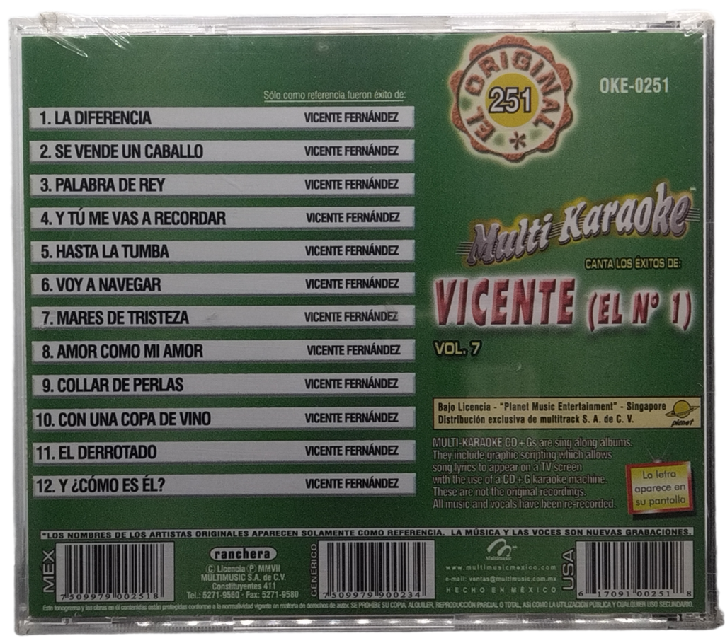 Multi Karaoke Vol. 7 - Canta Como Vicente Vol. 7