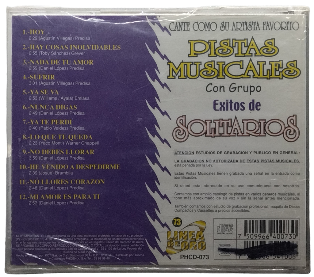Pistas Musicales - Canta Como Exitos De Los Solitarios