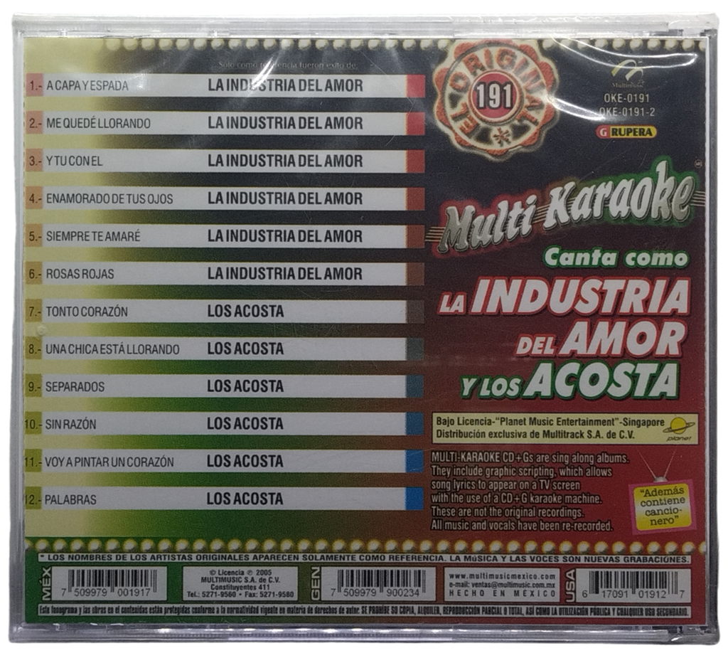 Multi Karaoke - Canta Como Industria Del Amor Y Los Acosta