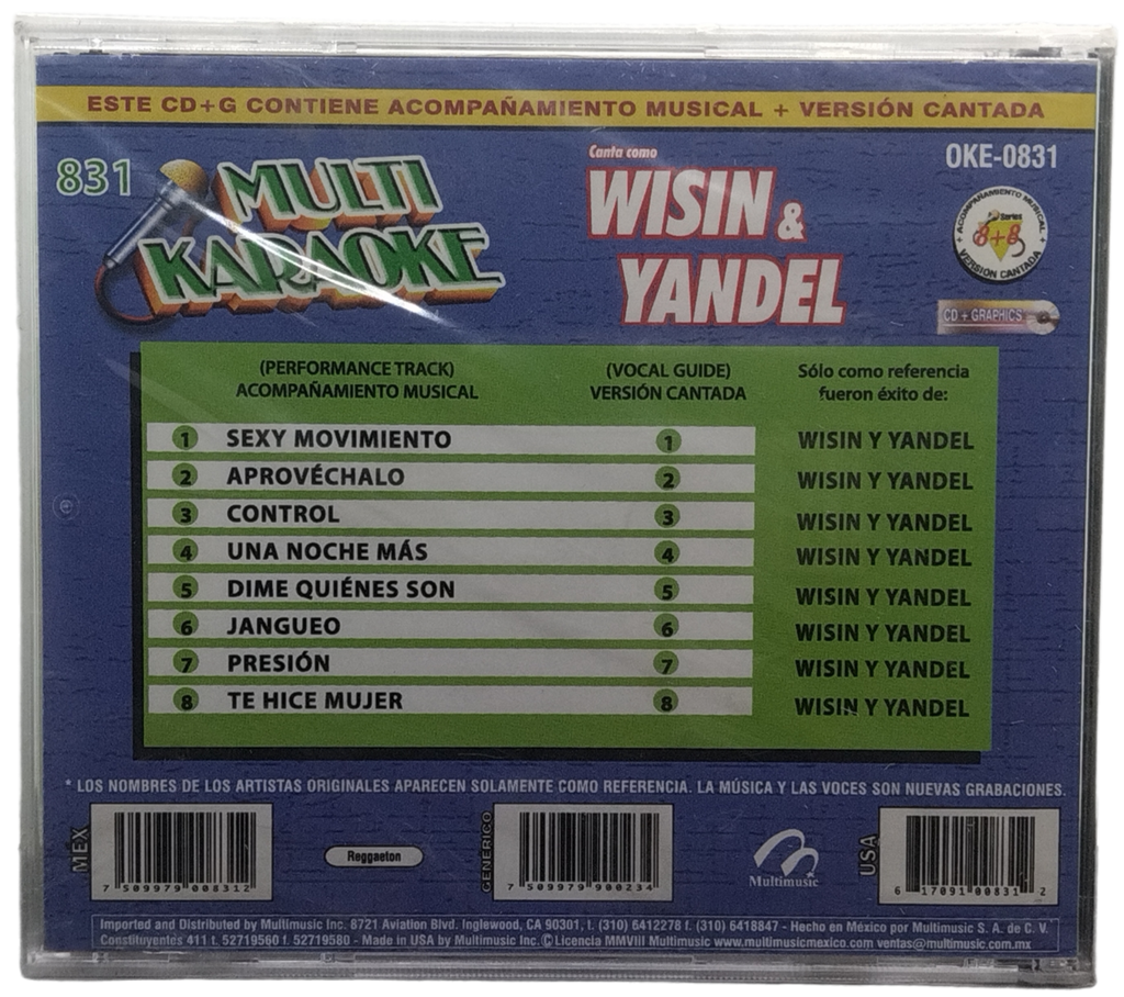 Multi Karaoke 8 + 8 - Canta Como Wisin Y Yandel