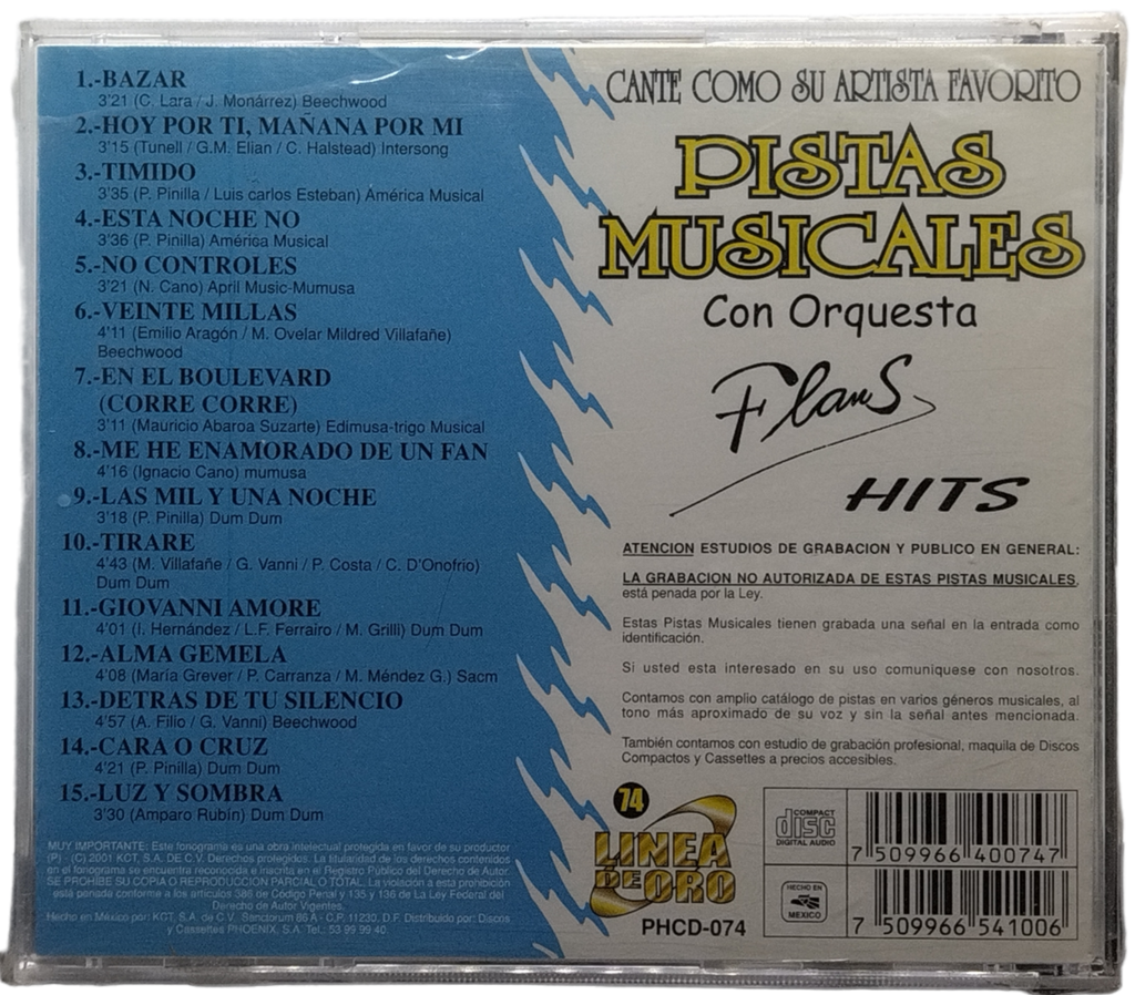 Pistas Musicales - Canta Como Flans Hits