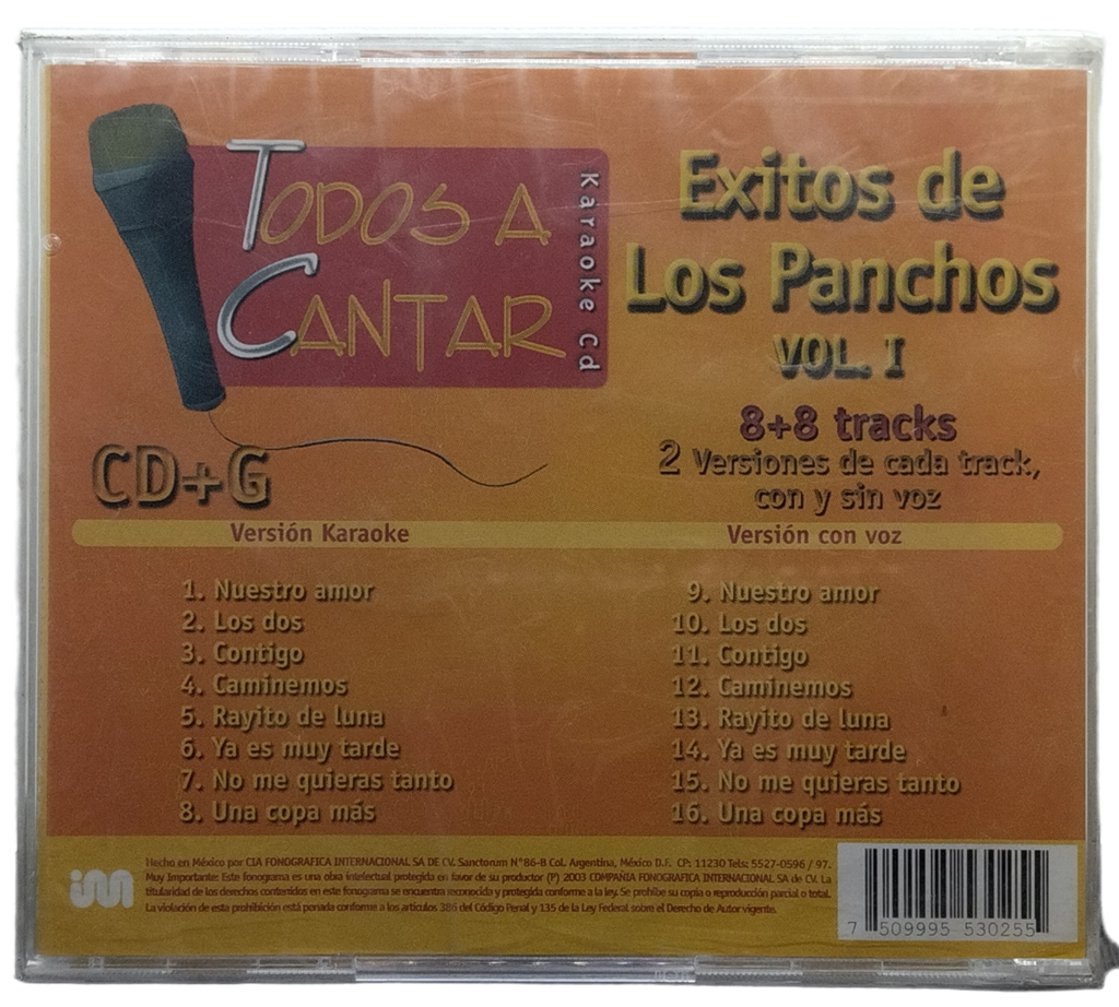 Karaoke Cd + 6 - Canta Como Exitos De Los Panchos Vol. 1