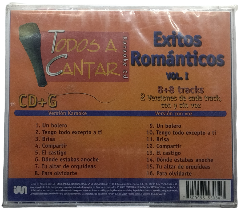 Karaoke Cd + 6 - Canta Como Exitos Romanticos Vol. 1
