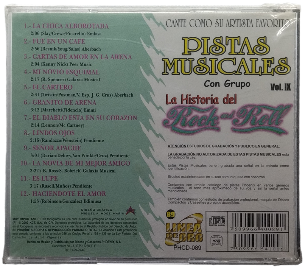 Pistas Musicales - Canta Como La Historia Del Rock Vol. Ix