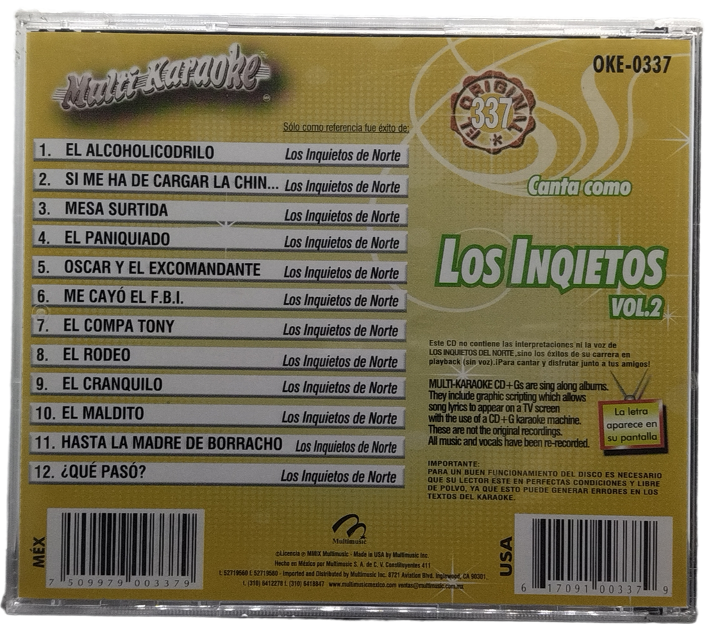 Multi Karaoke - Canta Como Los Inquietos Vol. 2
