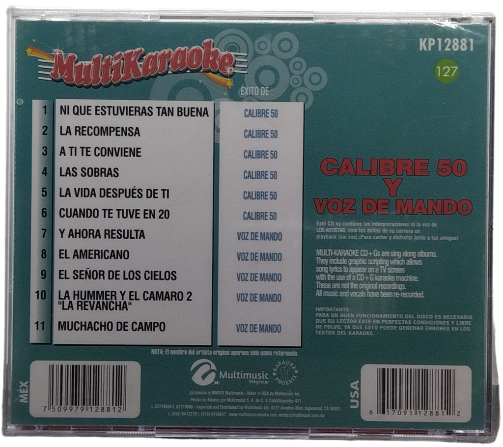 Multi Karaoke - Canta Como Calibre 50 Y Voz De Mando