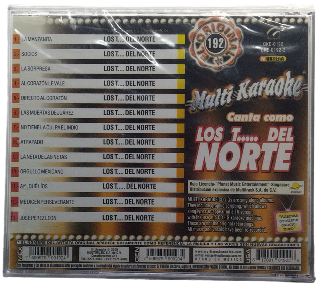 Multi Karaoke - Canta Como Los Tigres Del Norte Vol. 1