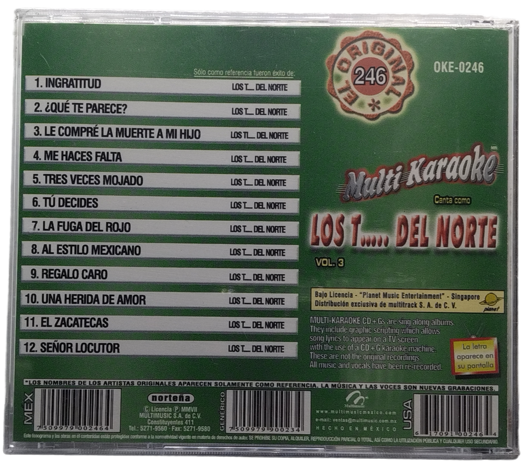 Multi Karaoke - Canta Como Los Tigres Del Norte Vol. 3