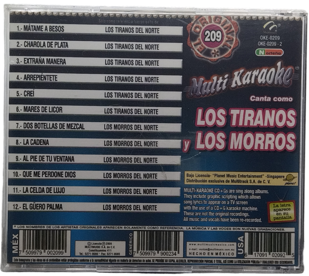Multi Karaoke - Canta Como Los Tiranos Y Lo Morros