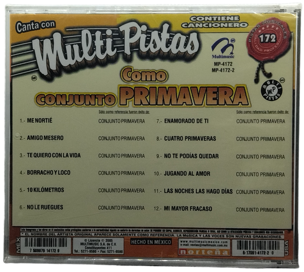 Multi Pistas - Canta Como Conjunto Primavera