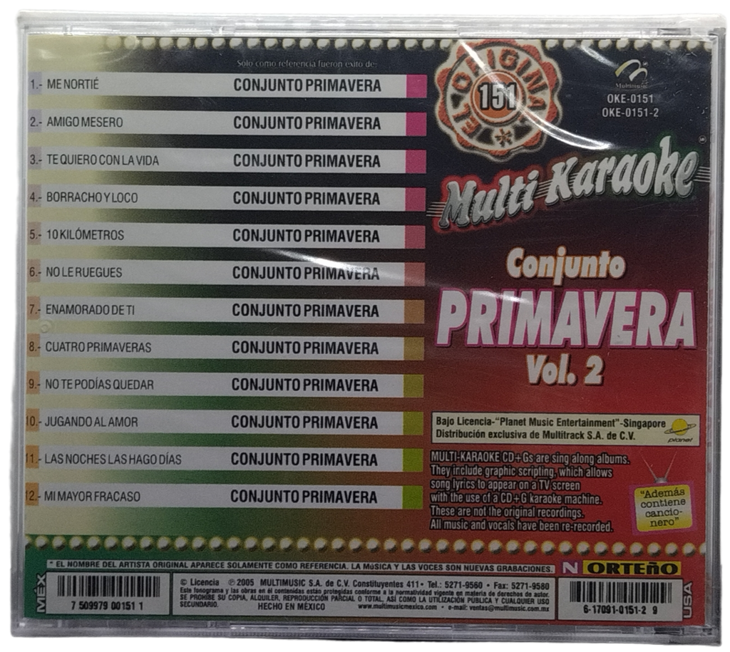 Multi Karaoke - Canta Como Conjunto Primavera Vol. 2
