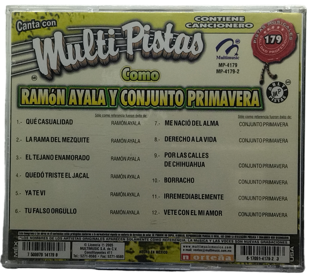 Multi Pistas - Canta Como Ramon Ayala / Conjunto Primavera