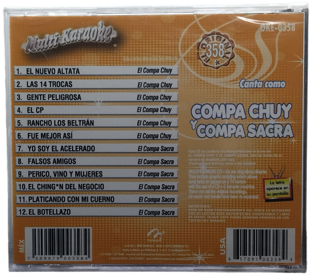 Multi Karaoke - Canta Como Compa Chuy Y Compa Sacra