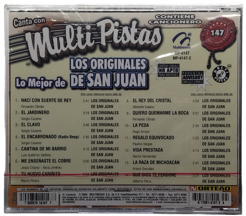 Multi Pistas - Canta Como Los Originales De San Juan