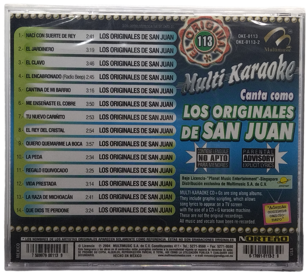 Multi Karaoke - Canta Como Los Originales De San Juan