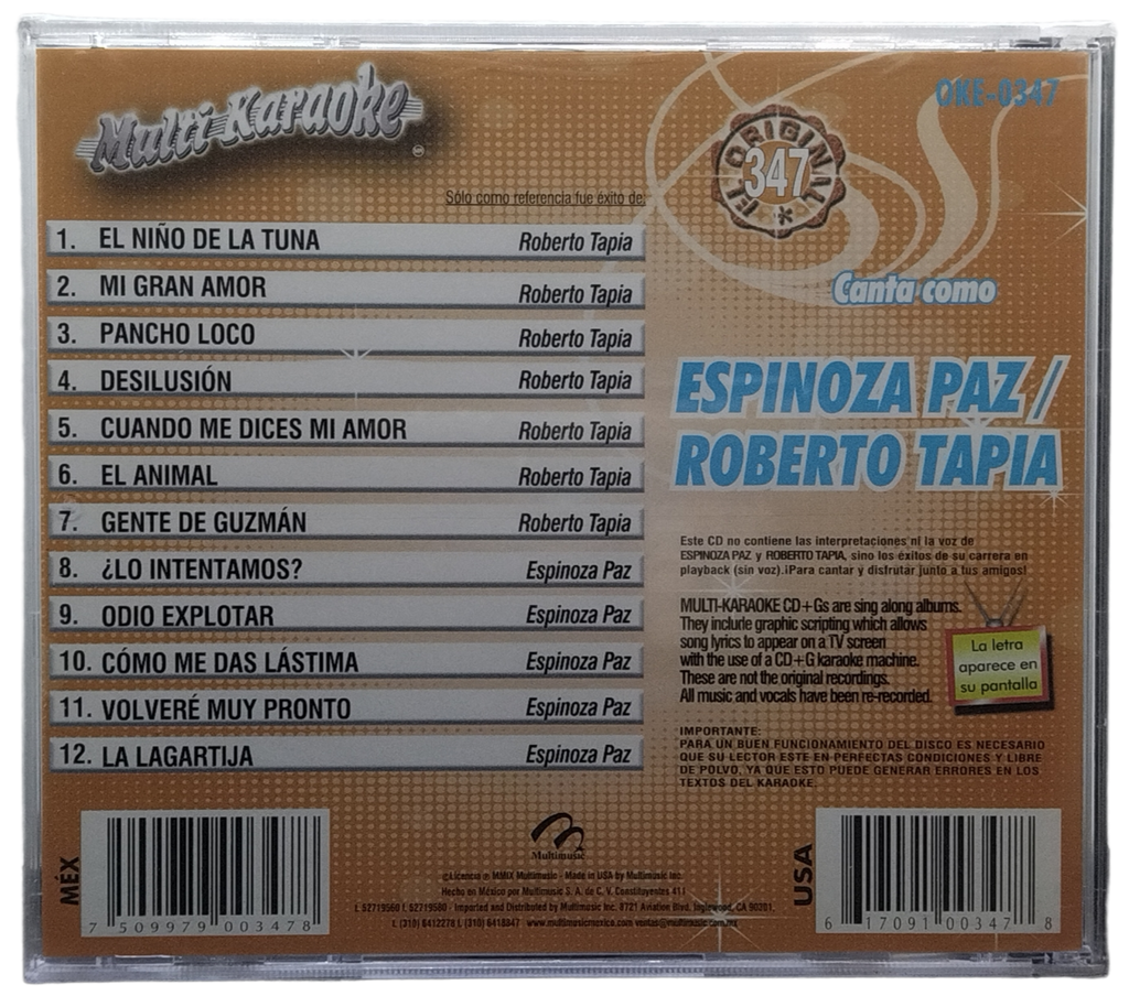 Multi Karaoke - Canta Como Espinoza Paz / Roberto Tapia