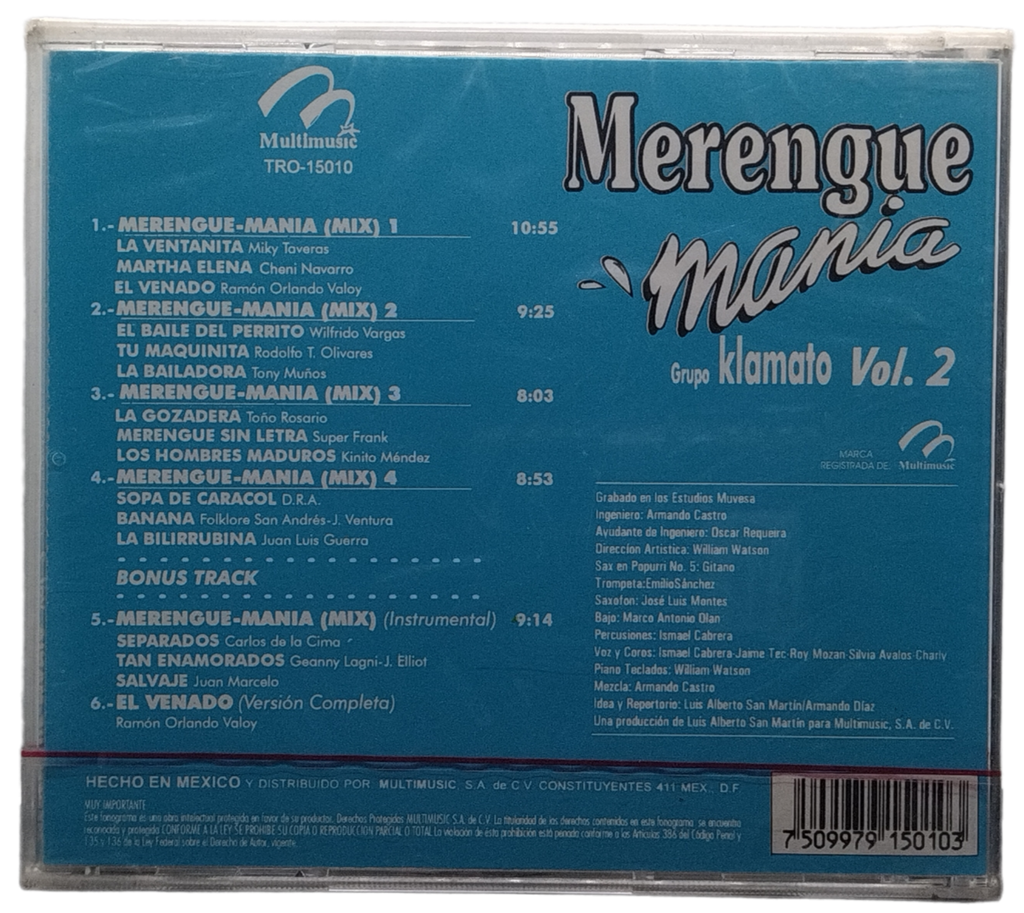 Grupo Klamato - Merengue Mania Vol. 2