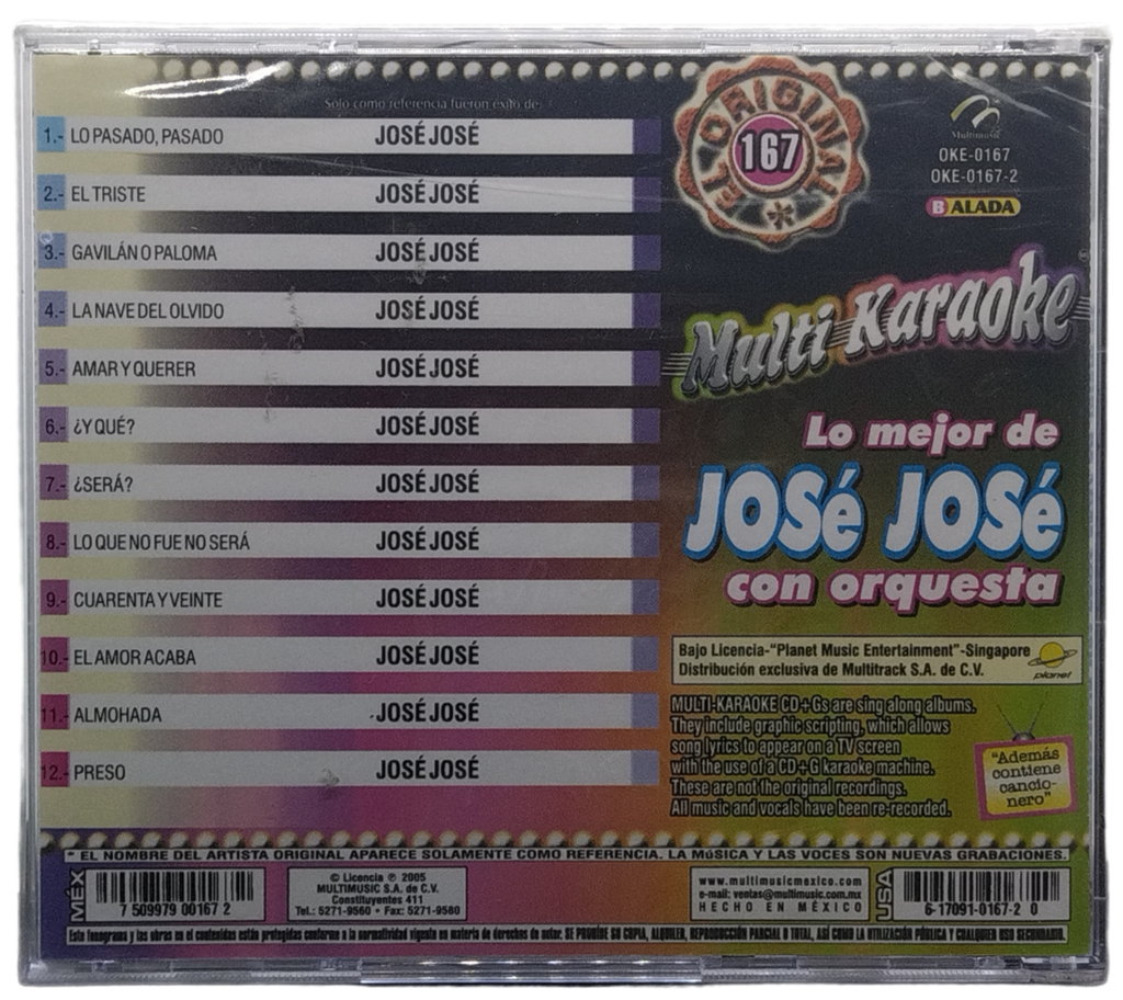 Multi Karaoke - Orquesta - Canta Como Jose Jose