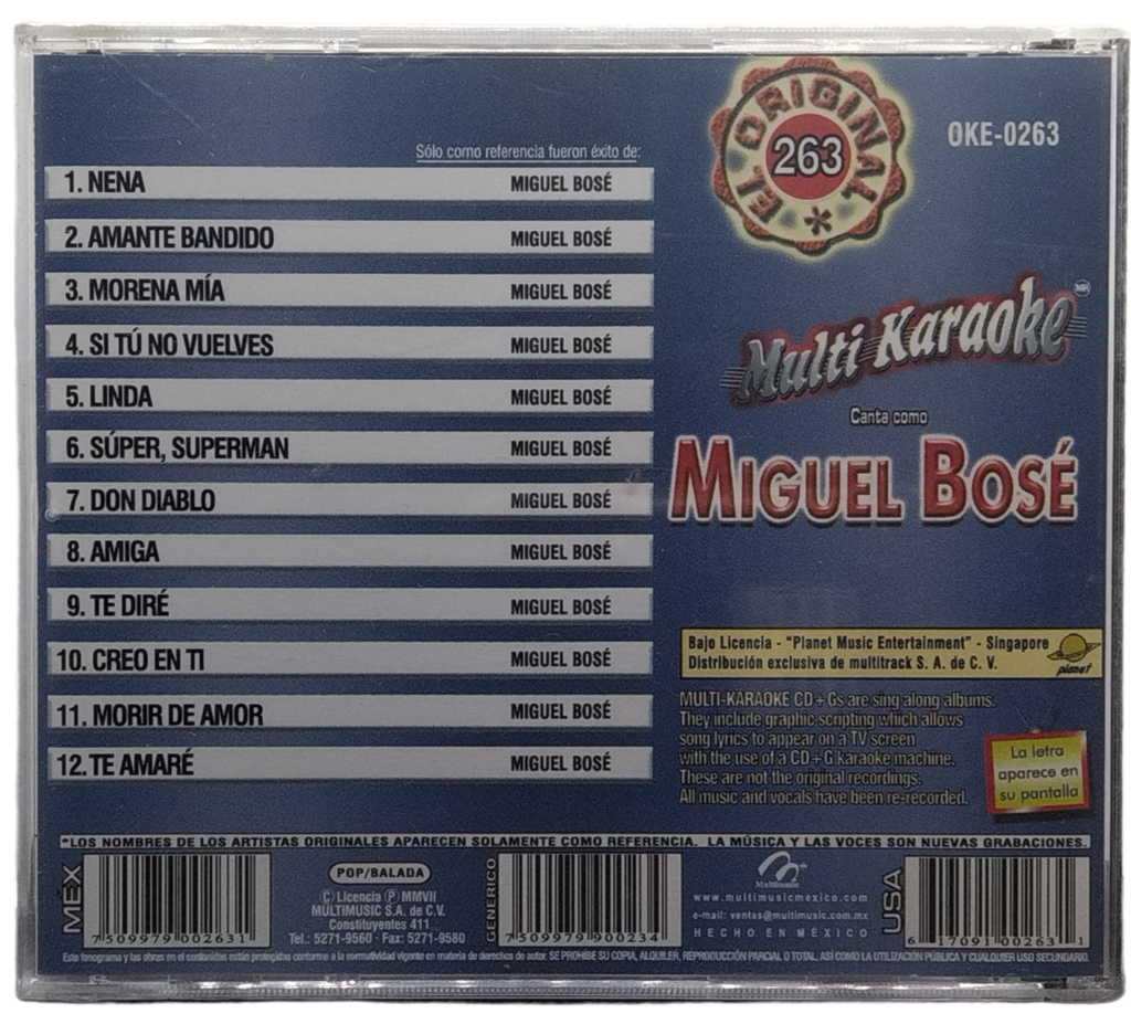 Multi Karaoke - Canta Como Miguel Bose