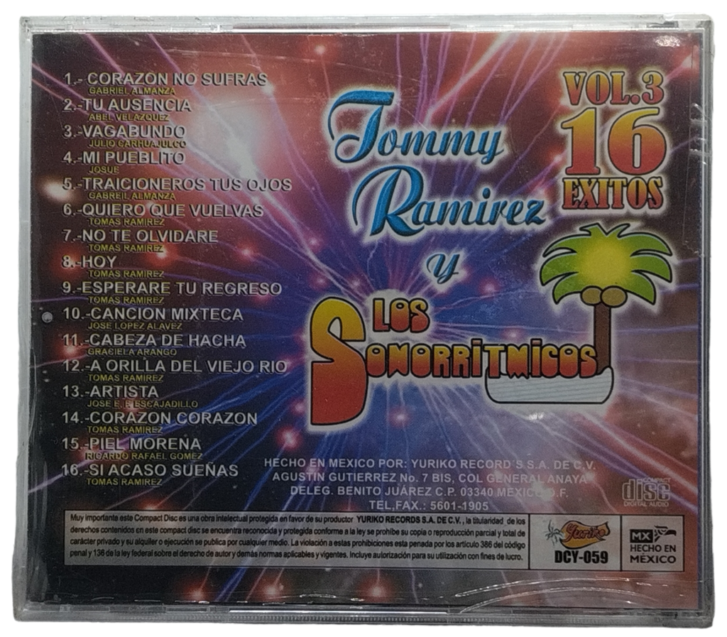 Tommy  Ramirez Y Los Sonoritmicos - 16 Exitos Vol. 3