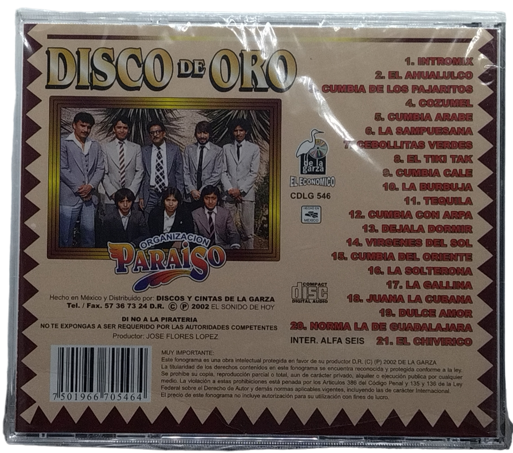 Organizacion Paraiso - Disco De Oro