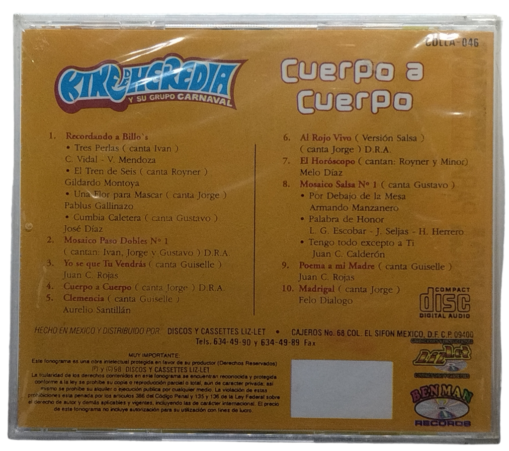 Kike De Heredia - Cuerpo A Cuerpo - De Costa Rica A Mexico