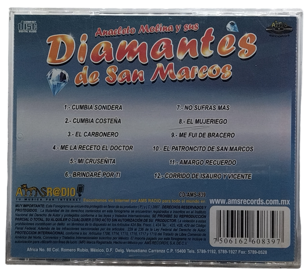 Diamantes De San Marcos - Me Fui De Bracero