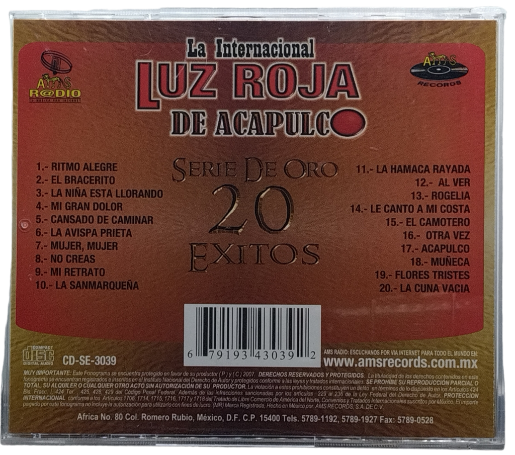 La Luz Roja De Acapulco - Serie De Oro 20 Exitos