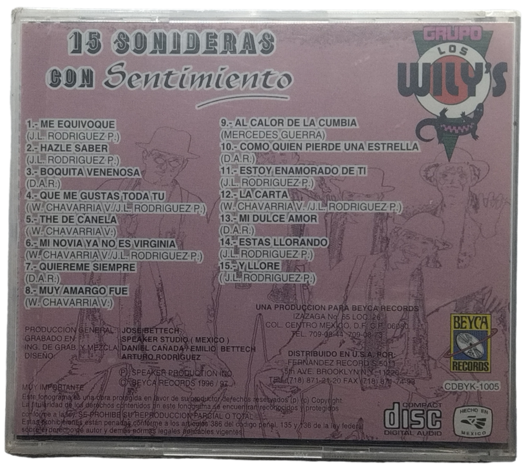 Grupo Los Wily's - 15 Sonideras Con Sentimiento