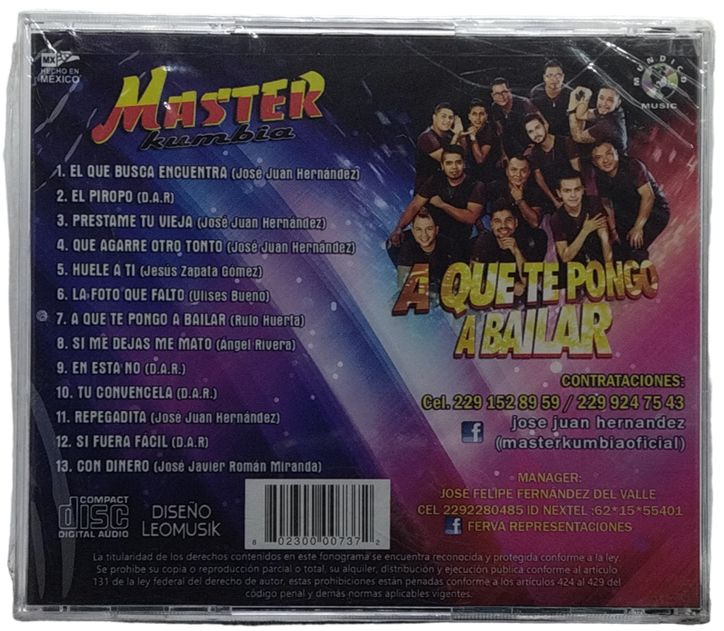 Master Kumbia - A Que Te Pongo A Bailar