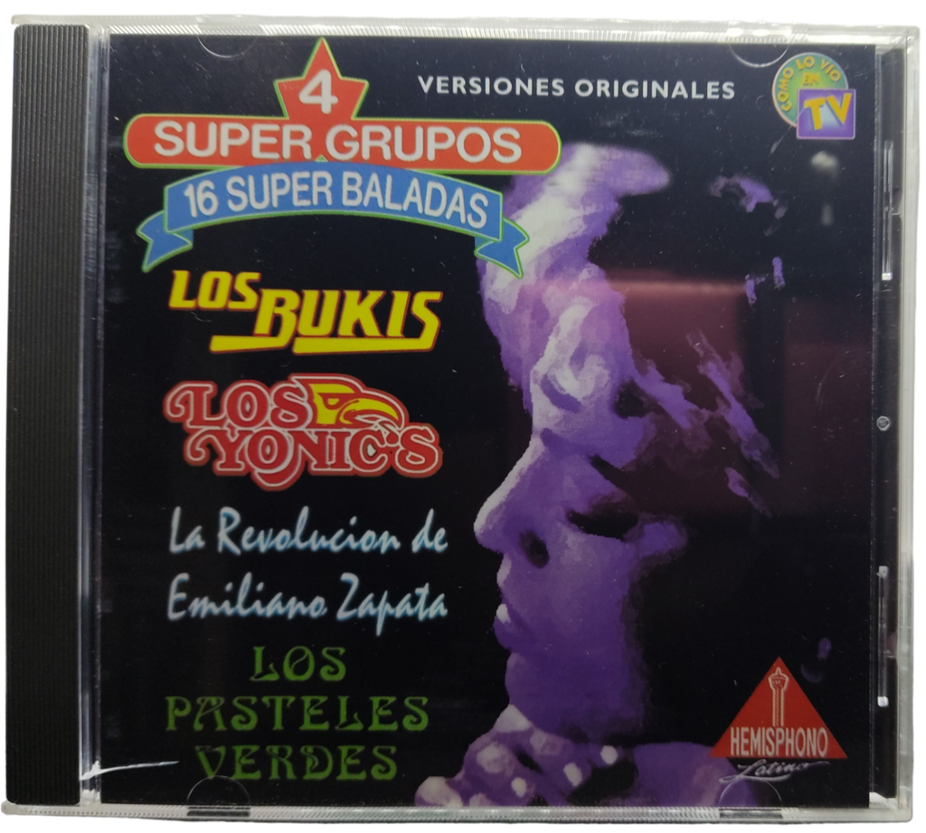 Varios - Los Bukis/Los Yonics/Los Pasteles Verdes/La Revolucion De Emiliano Zapata - 4 Super Grupos - 16 Super Baladas