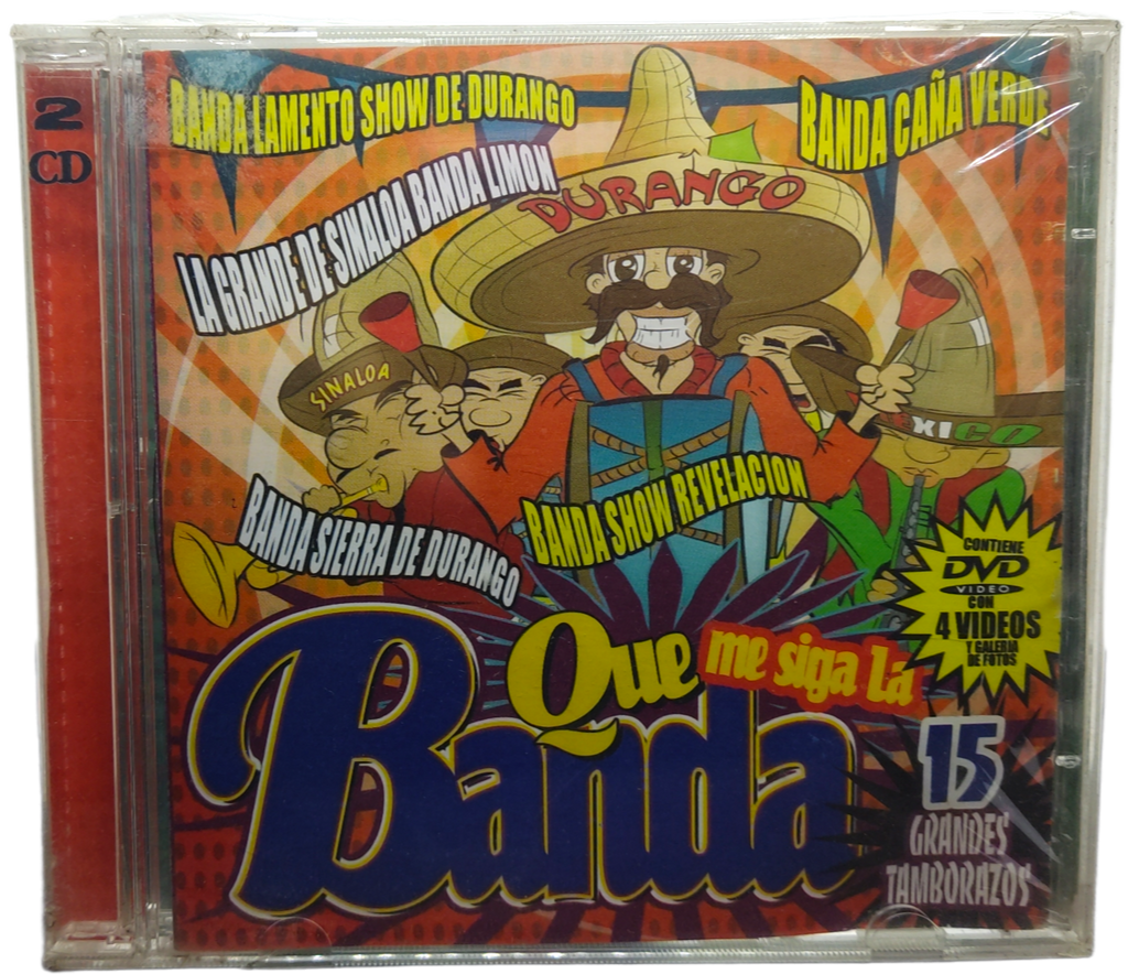 Varios - Que Me Siga La Banda 15 Grandes Tamborazos Cd + Dvd